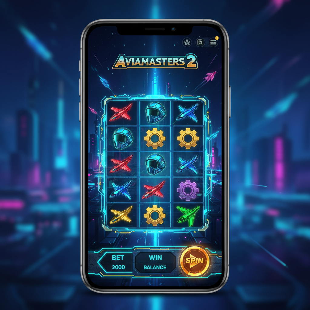 Aviamasters 2 — Hauptspiel-Bildschirm auf dem Smartphone