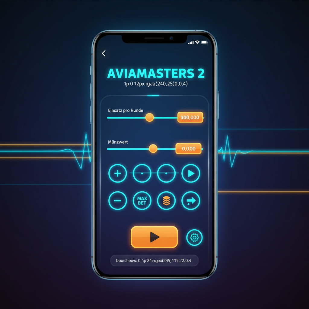 Aviamasters 2 — Einsatz-Einstellungen auf dem Handy
